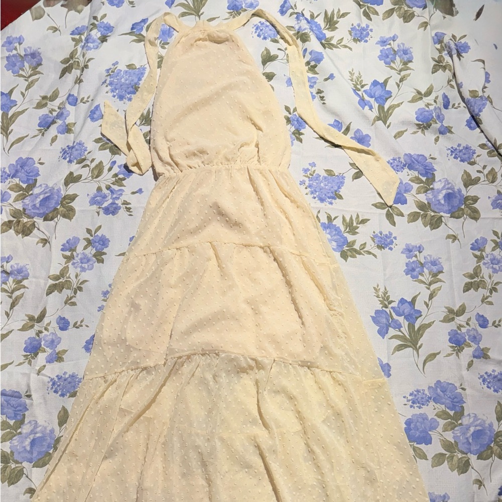 Elegant Cream High Low Dress